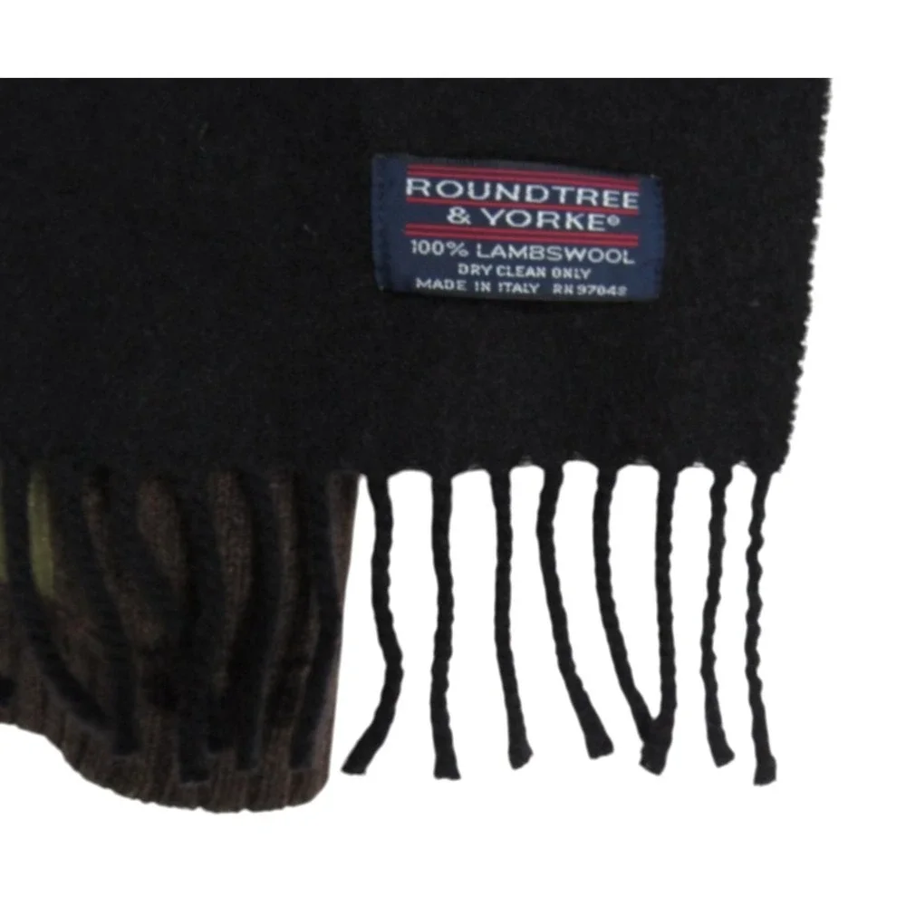 ROUNDTREE & YORKE Lot of 3 LAMBSWOOL/WOOL Tassels SOLID & STRIPES Long Scarves